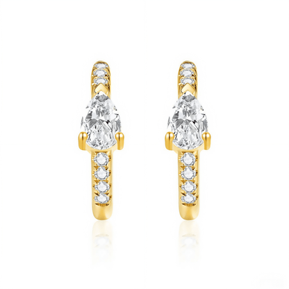 The Teardrop Diamond Huggies· - SparkLab Gems