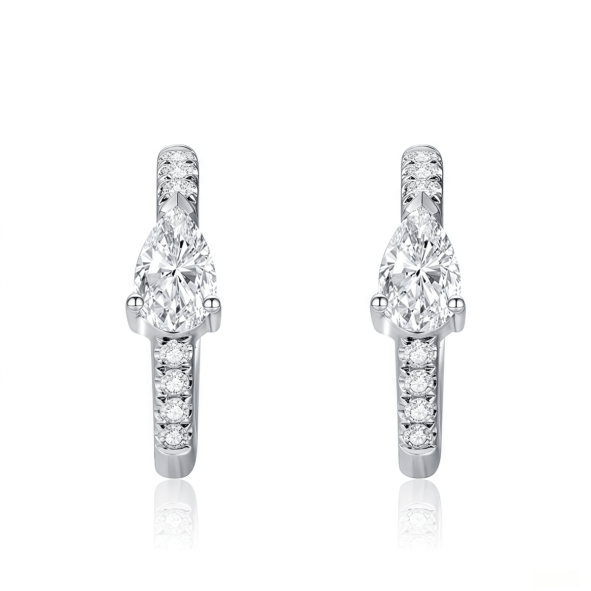 The Teardrop Diamond Huggies· - SparkLab Gems
