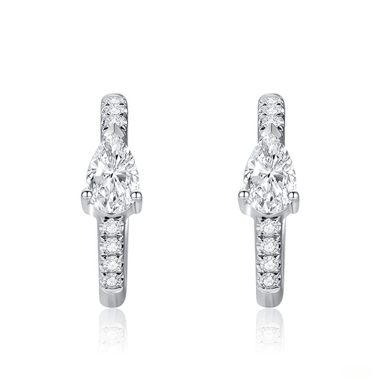 The Teardrop Diamond Huggies· - SparkLab Gems