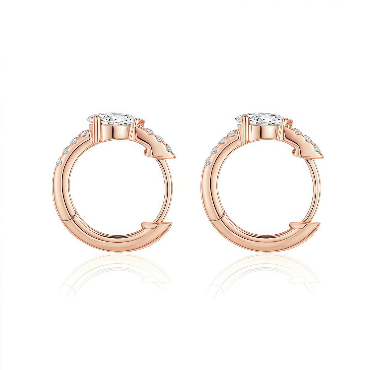 The Teardrop Diamond Huggies· - SparkLab Gems