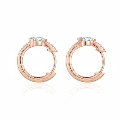 The Teardrop Diamond Huggies· - SparkLab Gems