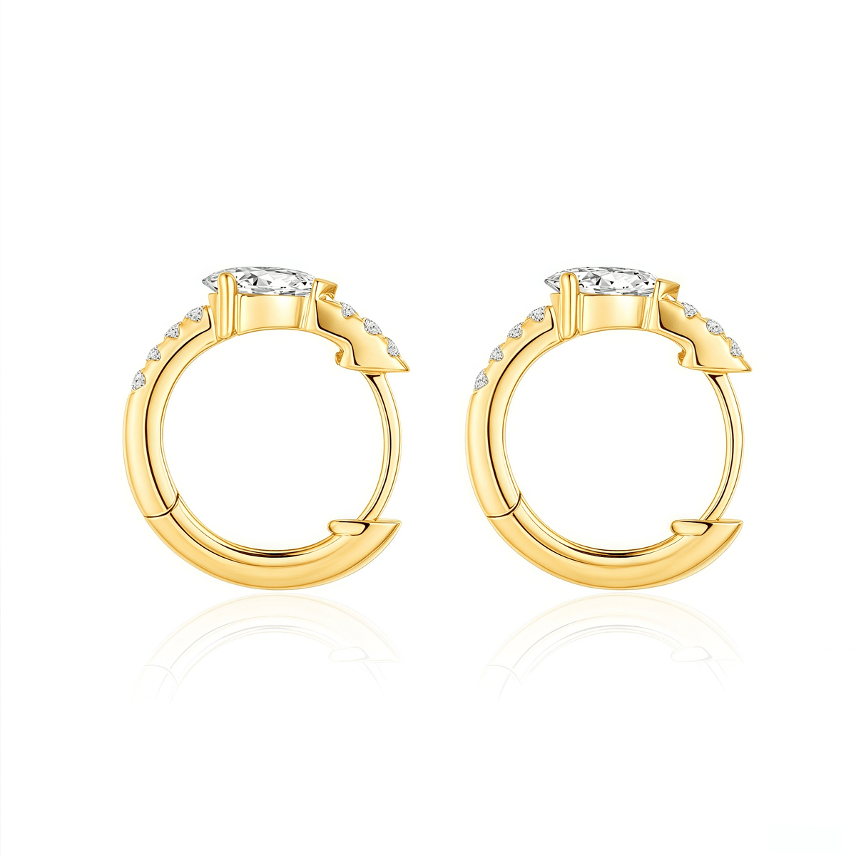The Teardrop Diamond Huggies· - SparkLab Gems