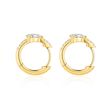 The Teardrop Diamond Huggies· - SparkLab Gems