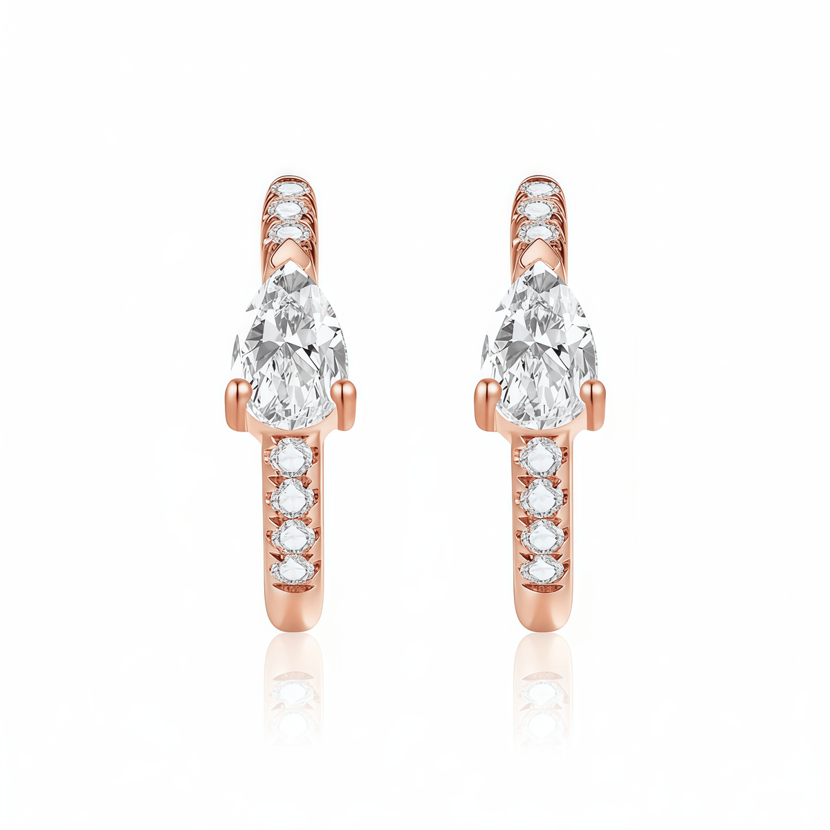 The Teardrop Diamond Huggies· - SparkLab Gems