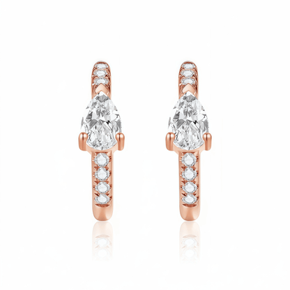 The Teardrop Diamond Huggies· - SparkLab Gems
