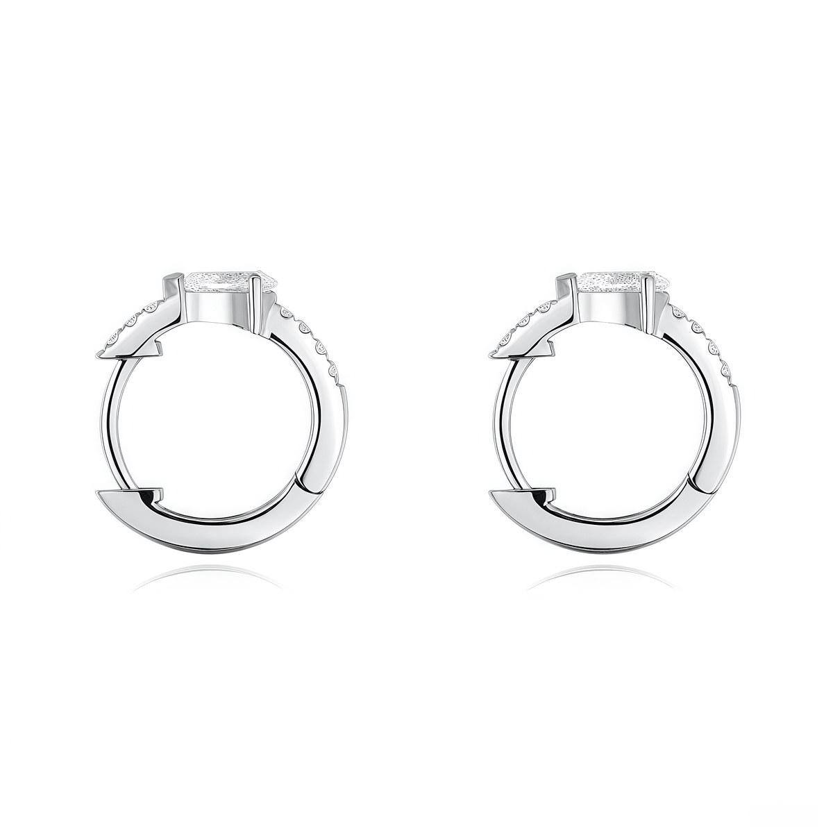 The Teardrop Diamond Huggies· - SparkLab Gems