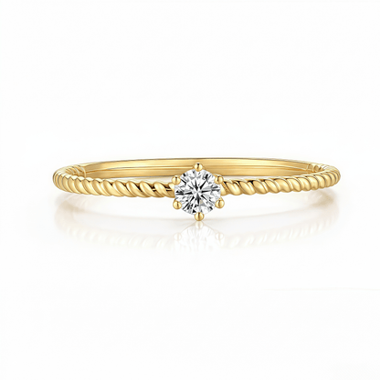 The Twisted Cable Round Ring - SparkLab Gems