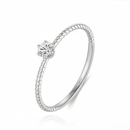 The Twisted Cable Round Ring - SparkLab Gems