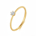 The Twisted Cable Round Ring - SparkLab Gems