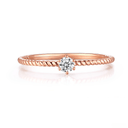The Twisted Cable Round Ring - SparkLab Gems