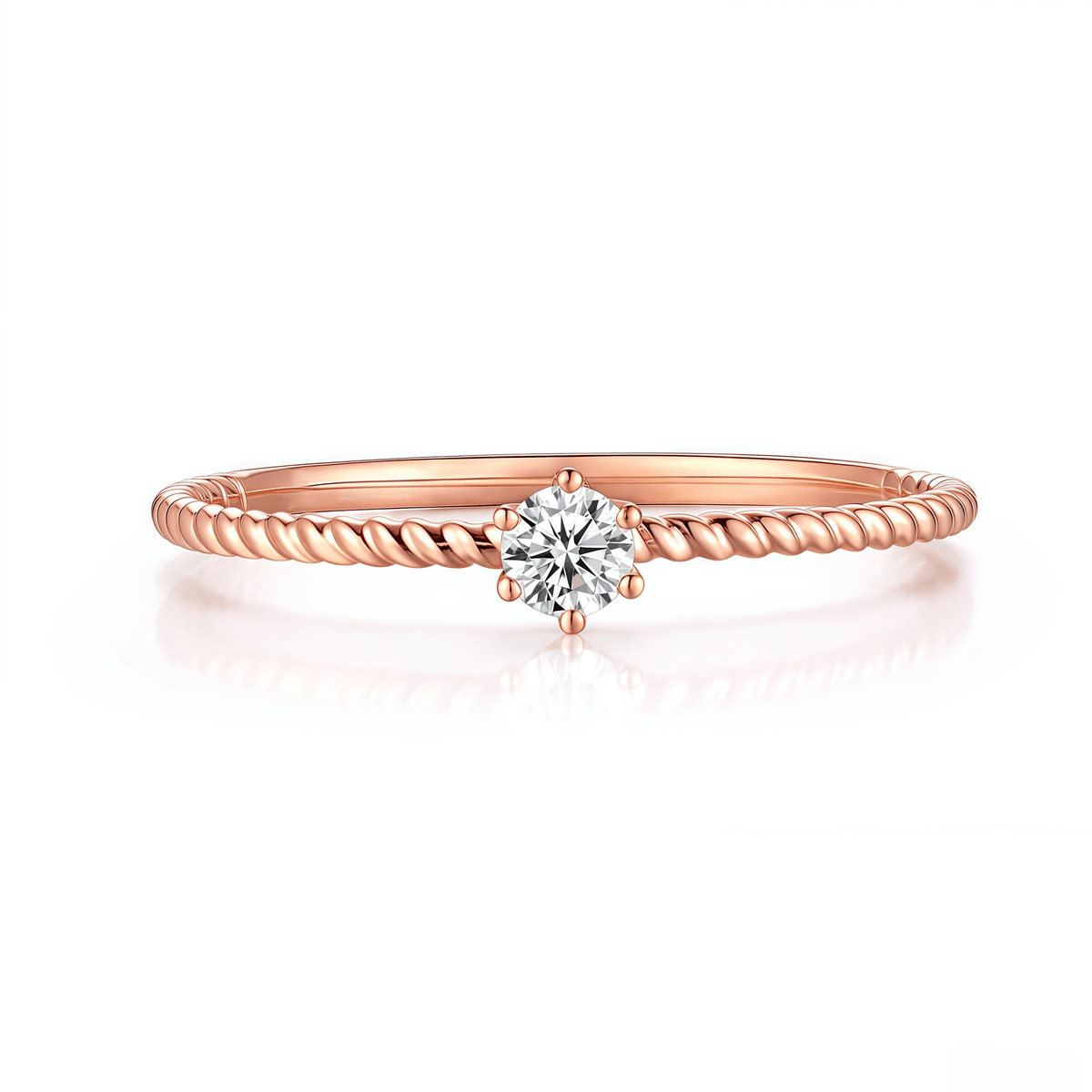 The Twisted Cable Round Ring - SparkLab Gems