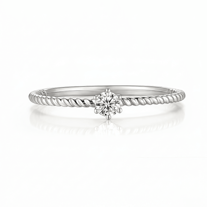 The Twisted Cable Round Ring - SparkLab Gems
