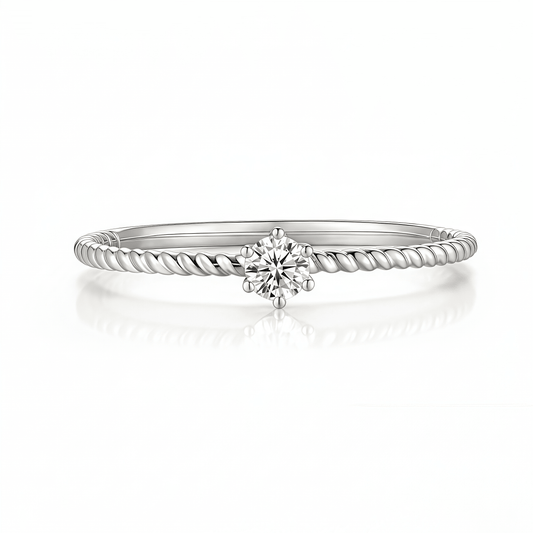 The Twisted Cable Round Ring - SparkLab Gems