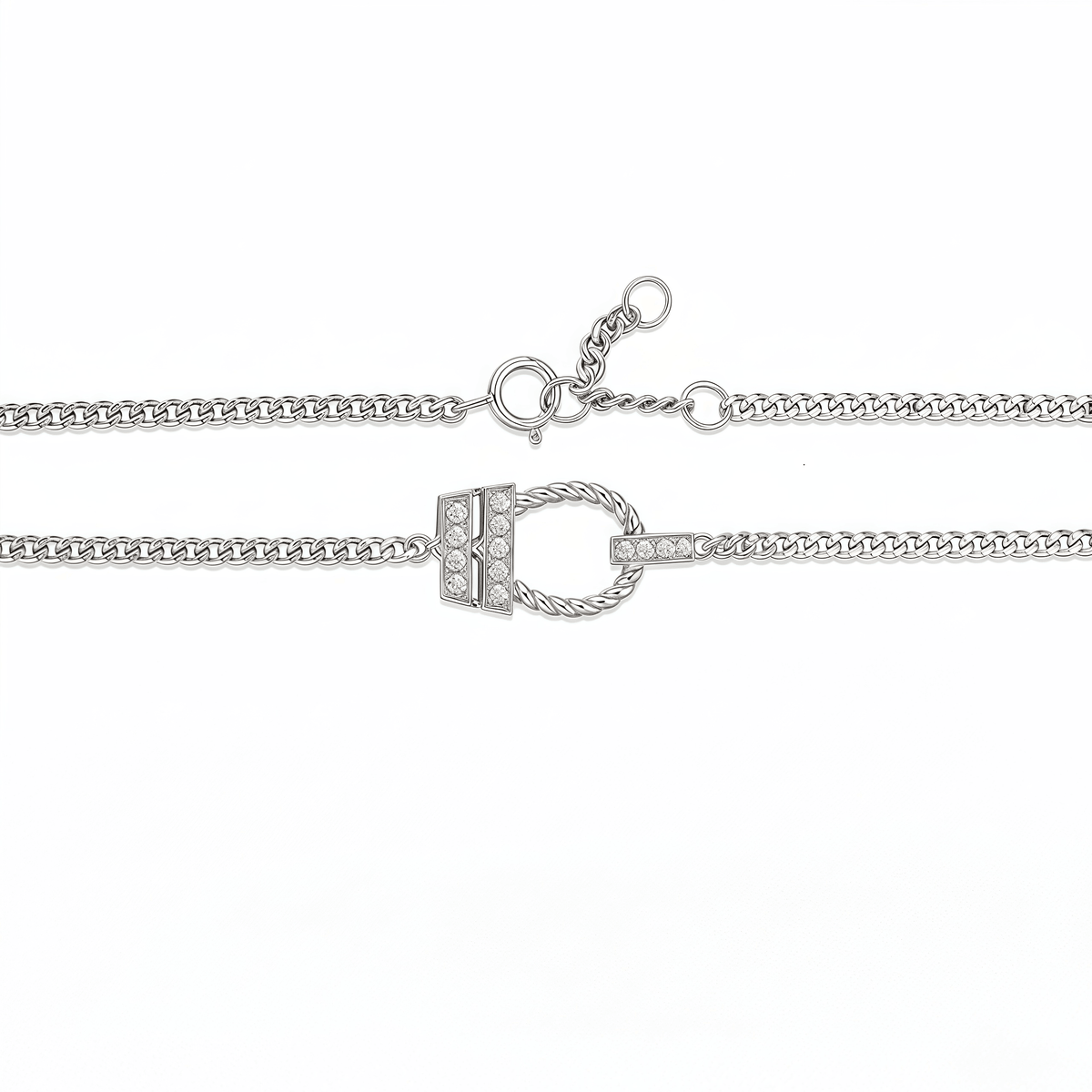 The Twisted Rope & Pave Bracelet - SparkLab Gems
