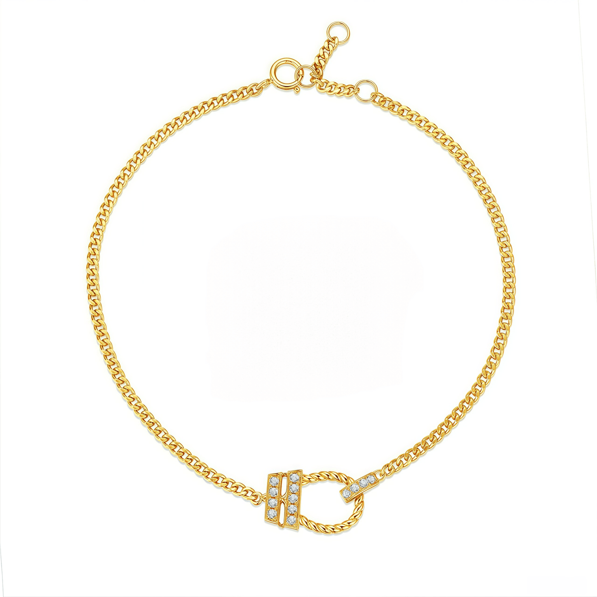 The Twisted Rope & Pave Bracelet - SparkLab Gems