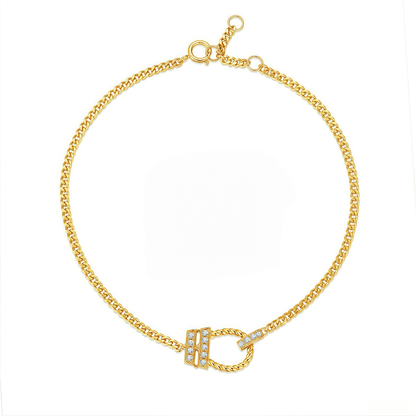 The Twisted Rope & Pave Bracelet - SparkLab Gems
