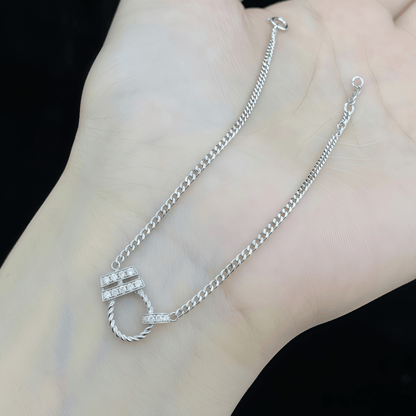 The Twisted Rope & Pave Bracelet - SparkLab Gems