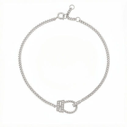 The Twisted Rope & Pave Bracelet - SparkLab Gems