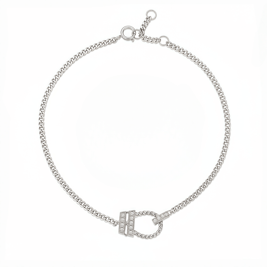 The Twisted Rope & Pave Bracelet - SparkLab Gems