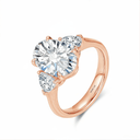 The Valentina - Oval with Heart Side Stones - SparkLab Gems