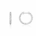 The Vertical Step - Cut Hoop Earrings - SparkLab Gems