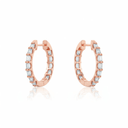 The Vertical Step - Cut Hoop Earrings - SparkLab Gems