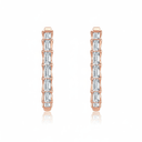 The Vertical Step - Cut Hoop Earrings - SparkLab Gems