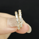 The Vertical Step - Cut Hoop Earrings - SparkLab Gems