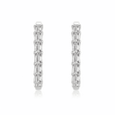 The Vertical Step - Cut Hoop Earrings - SparkLab Gems