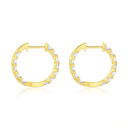 The Vertical Step - Cut Hoop Earrings - SparkLab Gems