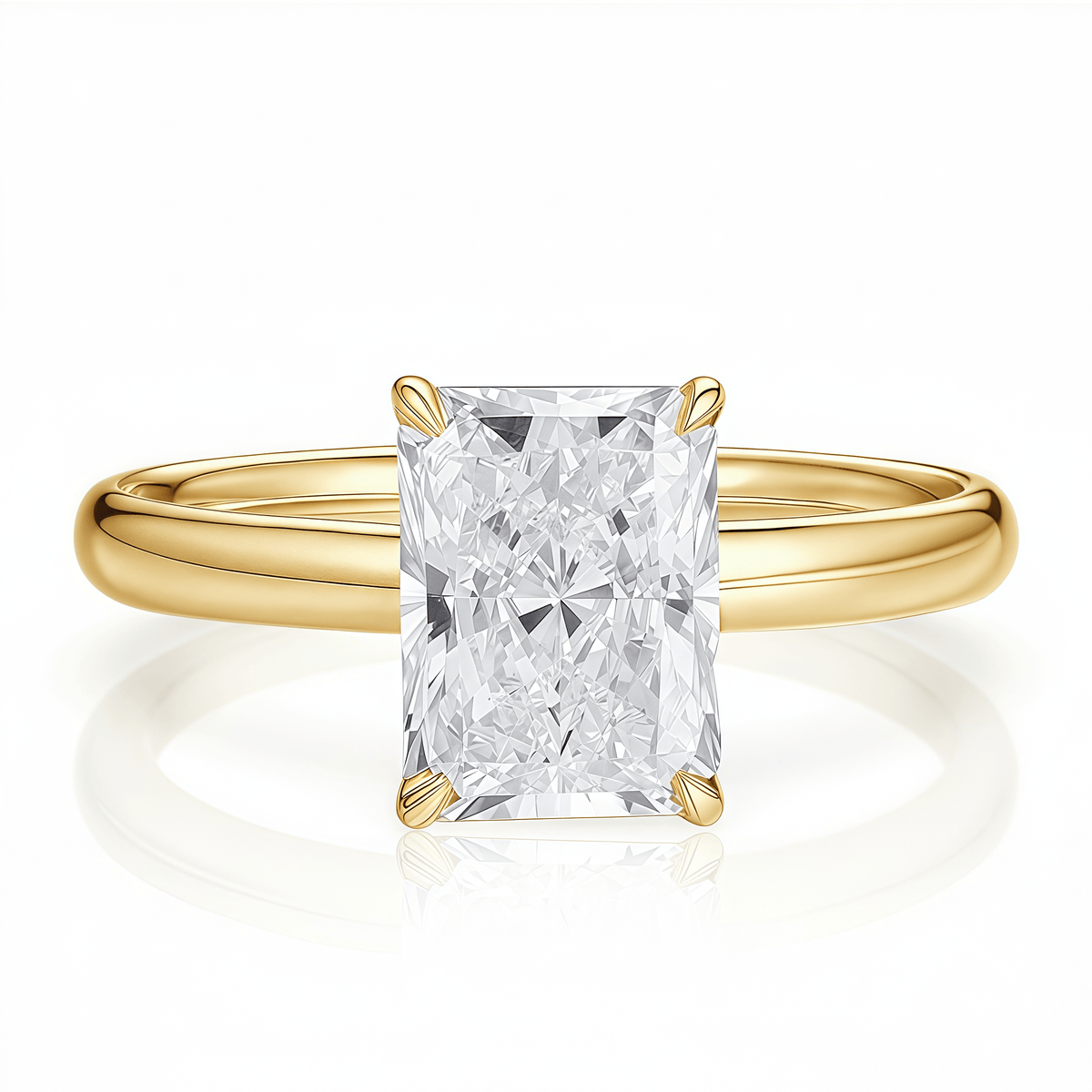 The Victoria - Square Cushion Cathedral Ring - SparkLab Gems