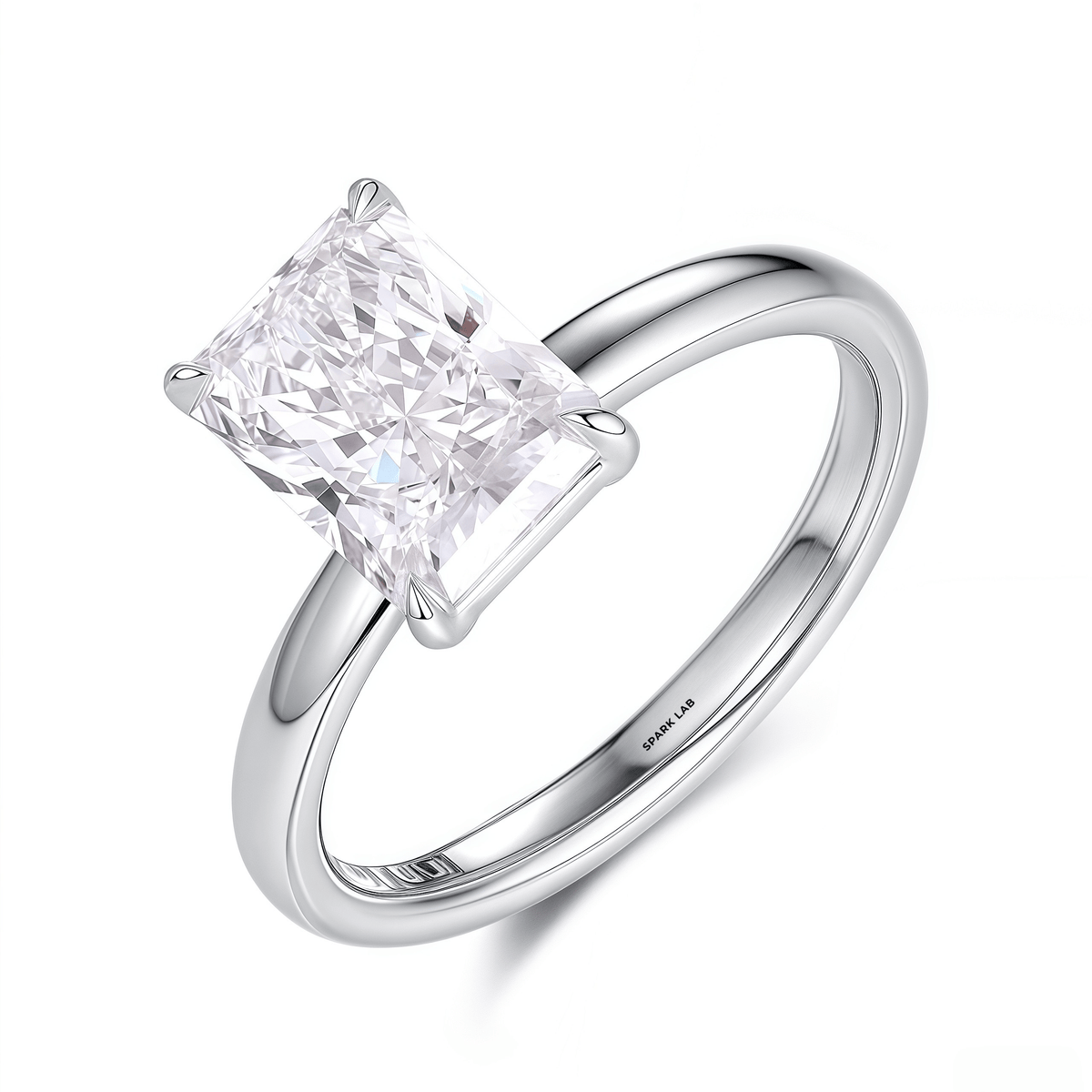 The Victoria - Square Cushion Cathedral Ring - SparkLab Gems