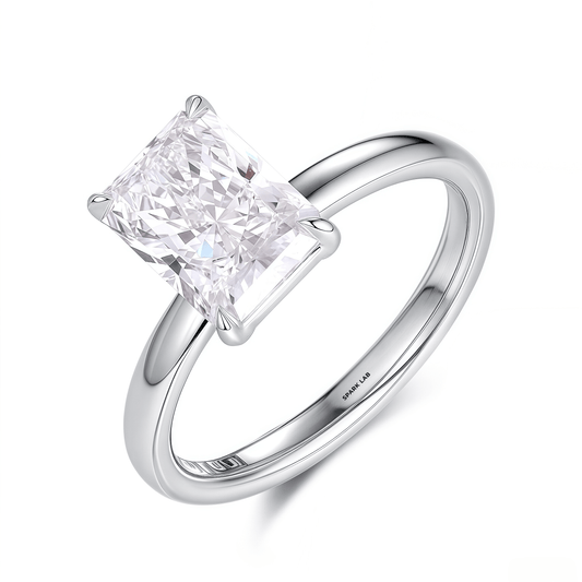 The Victoria - Square Cushion Cathedral Ring - SparkLab Gems
