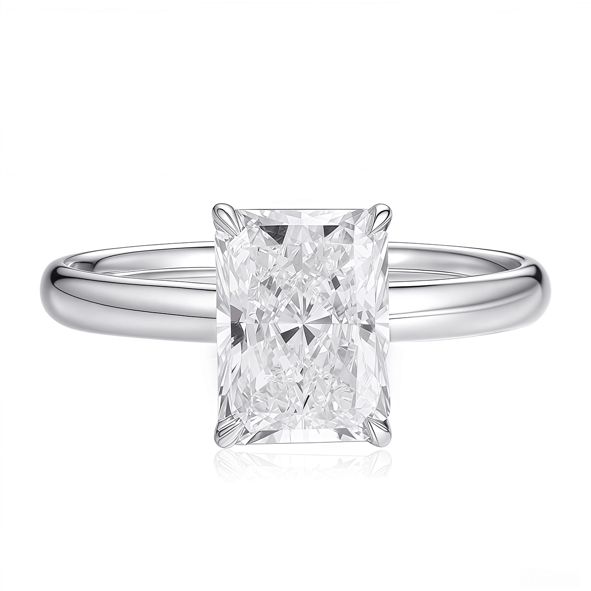 The Victoria - Square Cushion Cathedral Ring - SparkLab Gems