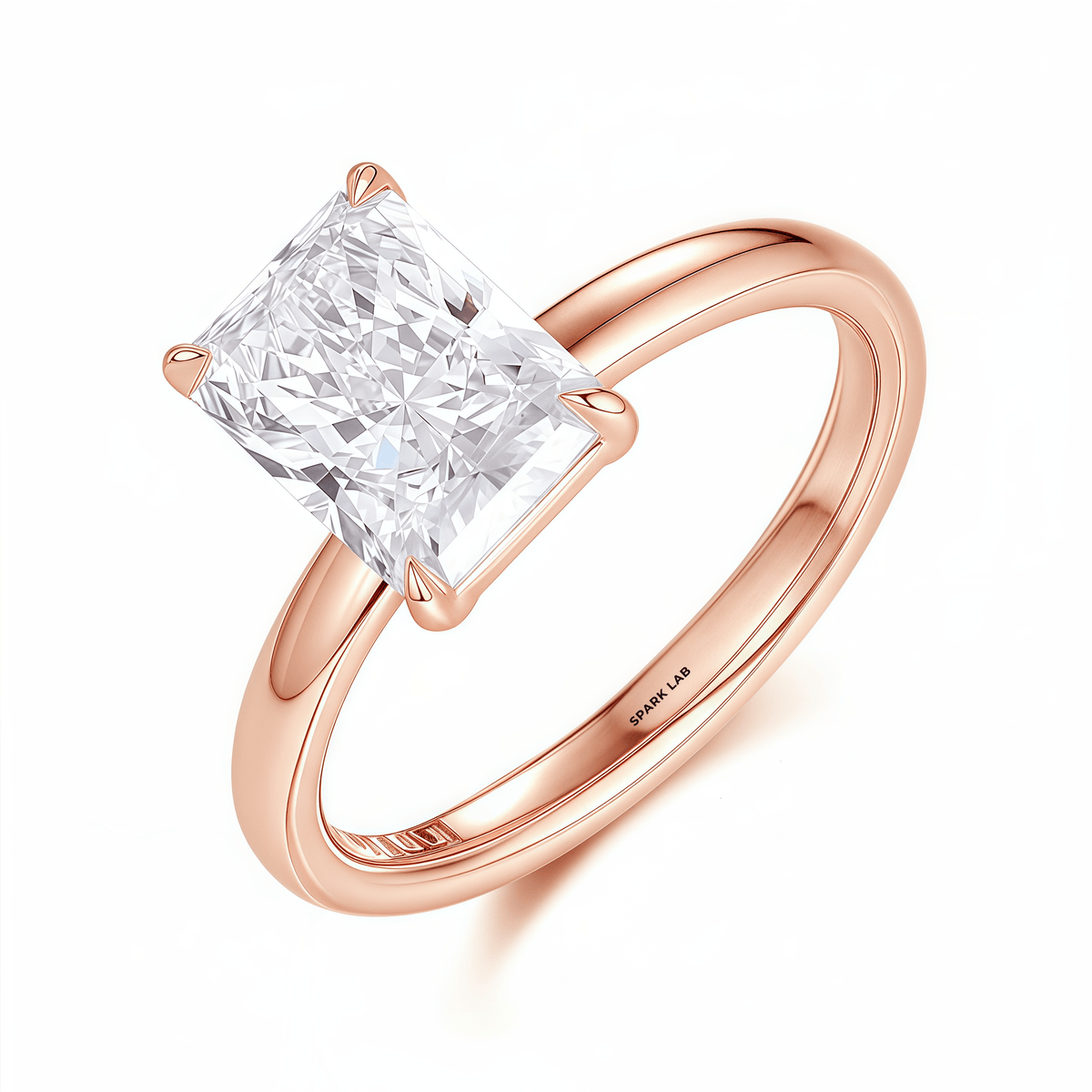 The Victoria - Square Cushion Cathedral Ring - SparkLab Gems