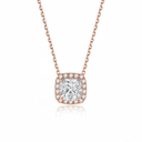The Vintage Cushion Halo Pendant - SparkLab Gems