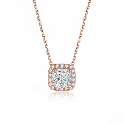 The Vintage Cushion Halo Pendant - SparkLab Gems