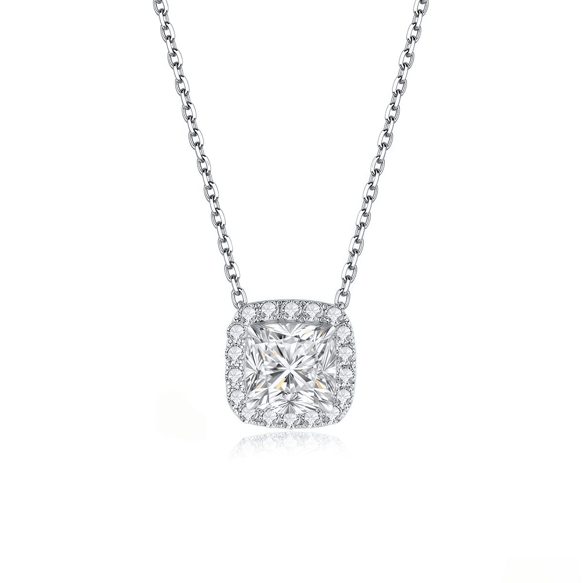 The Vintage Cushion Halo Pendant - SparkLab Gems