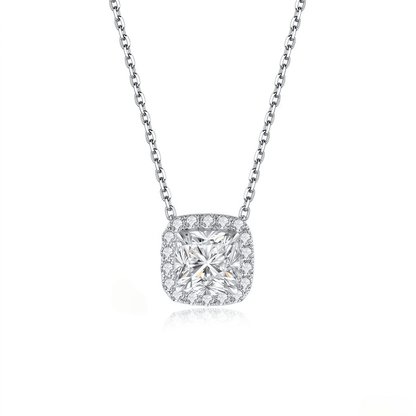 The Vintage Cushion Halo Pendant - SparkLab Gems